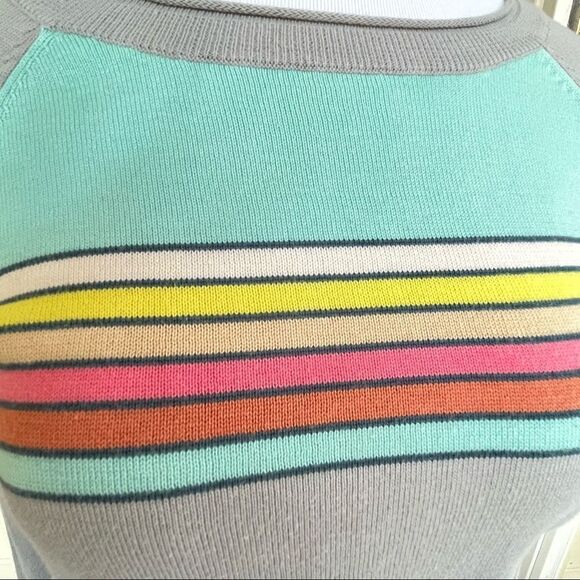 Urban Outfitters BDG Lightweight Crop Retro Style Striped Sweater M - Picture 4 of 6
